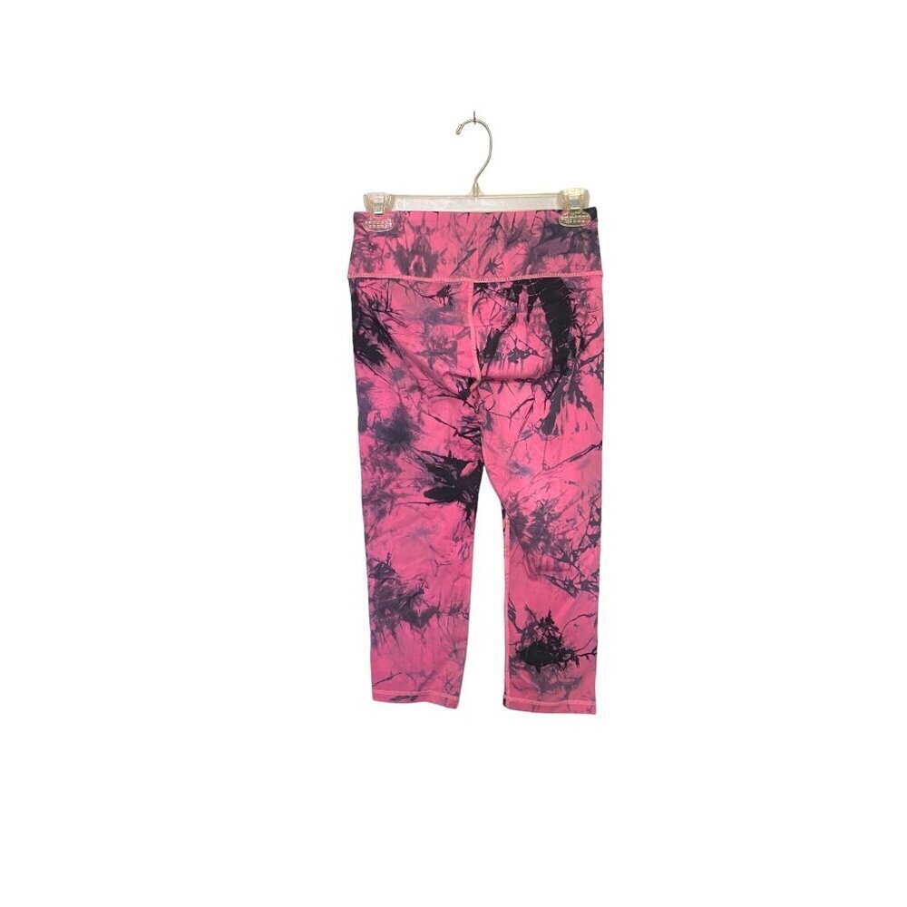Yelete Active Pink Tye Die Cropped Athletic Leggings Pants Women’s Size Small.